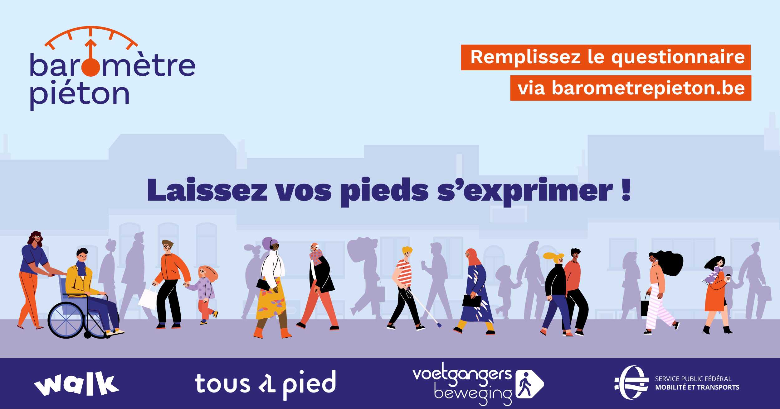 La marche compte, votre avis aussi – Le Baromètre piéton revient partout en Belgique !